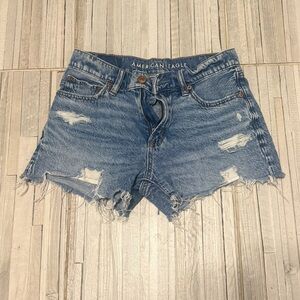 American Eagle Outfitters Distressed Blue Jean Shorts